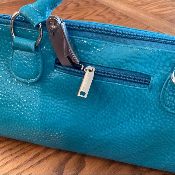 Primewear Blue Turquoise Serpentes Insulated Single Wine Bottle Tote - Picture 5 of 10